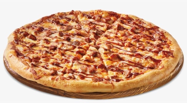 Lg-BBQ Chicken Pizza.